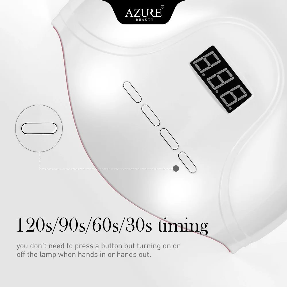 Лазурная красота Z13 60 Вт УФ лампа Светодиодный для ногтей Сушилка с 30 s/60 s/90 s/120