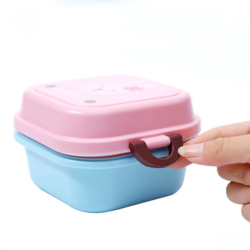 Милая мультяшная детская посуда коробка для завтрака портативная мини