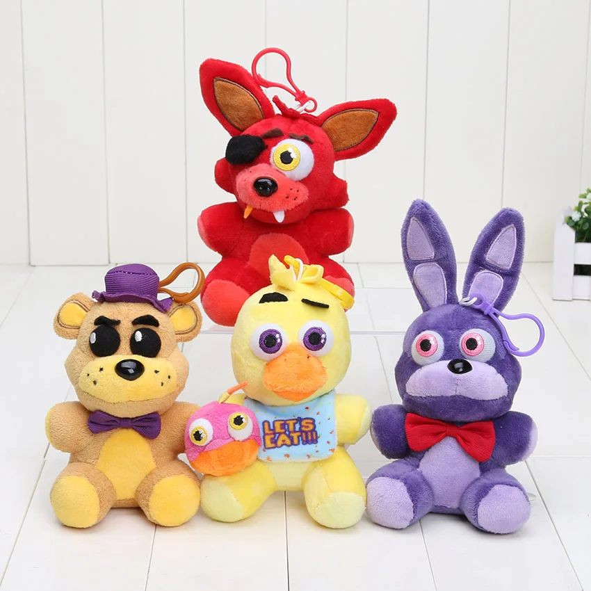 14 см 5,5 дюйма Five Nights At Freddy 4 FNAF плюшевые игрушки Freddy Fazbear Mangle Бонни и Чика foxy игрушки плюшевые подвески, брелоки куклы