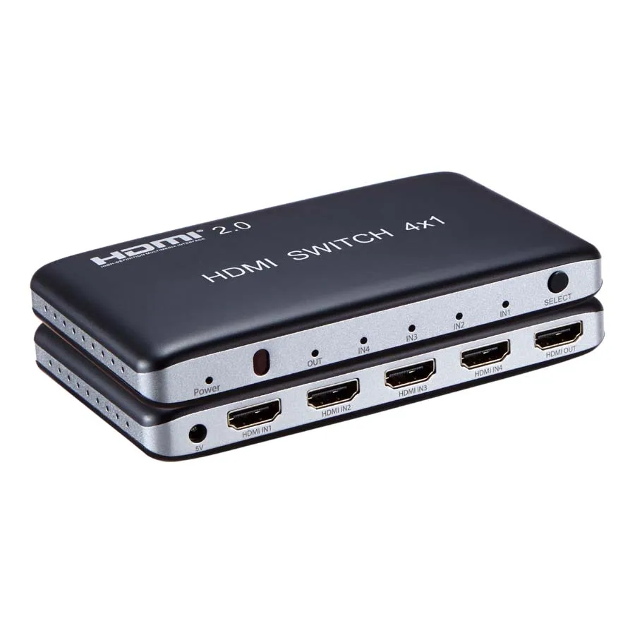 HDMI 2 0 переключатель 4x1 преобразователь 4 в 1 выход до 4K @ 60 Гц HDMI2.0 HDCP 3D с пультом