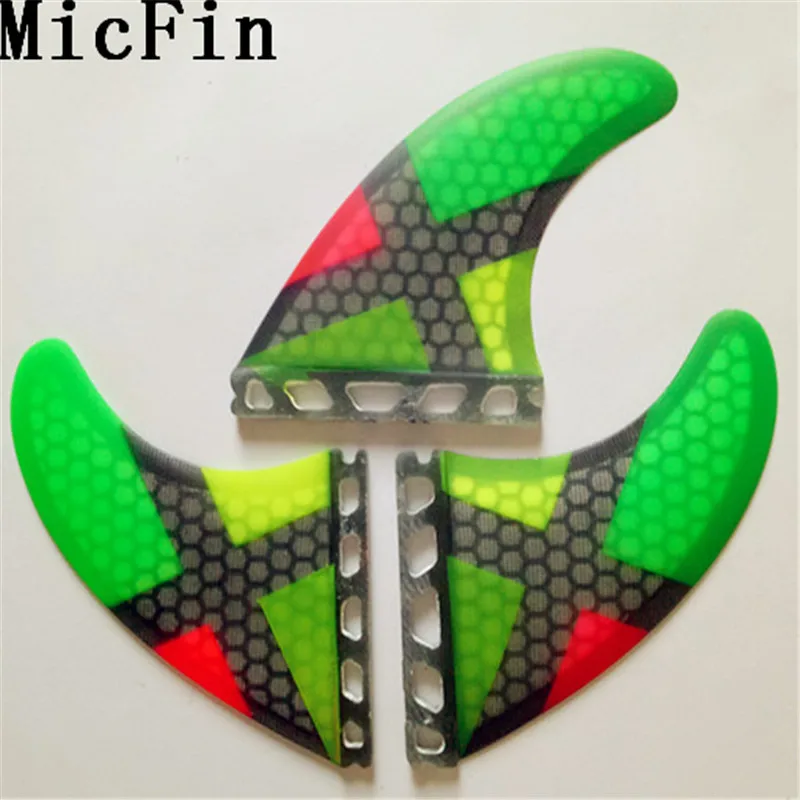Micfin стекловолокно и сотовый плавник для доски для серфинга Подруливающее устройство FCS 2 плавник для серфинга FCS FUTURE FCS 1 FCS II размер коробки M три набора - Цвет: G5