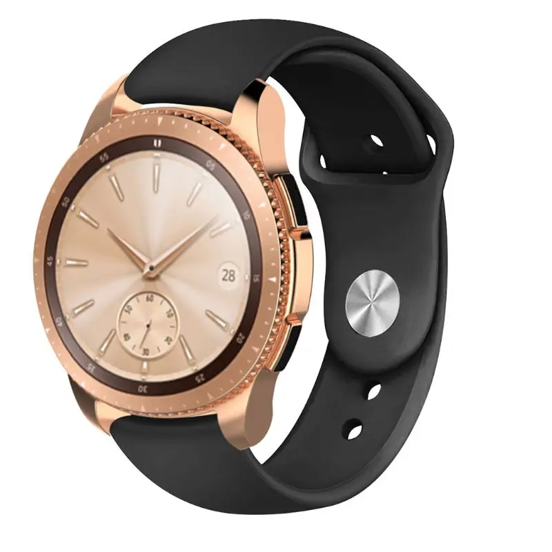 Black Силиконовый ремешок для часов Замена для samsung Active R500/samsung Galaxy Watch R810 42 мм/samsung gear Sport R600/samsung R720 - Цвет ремешка: Black