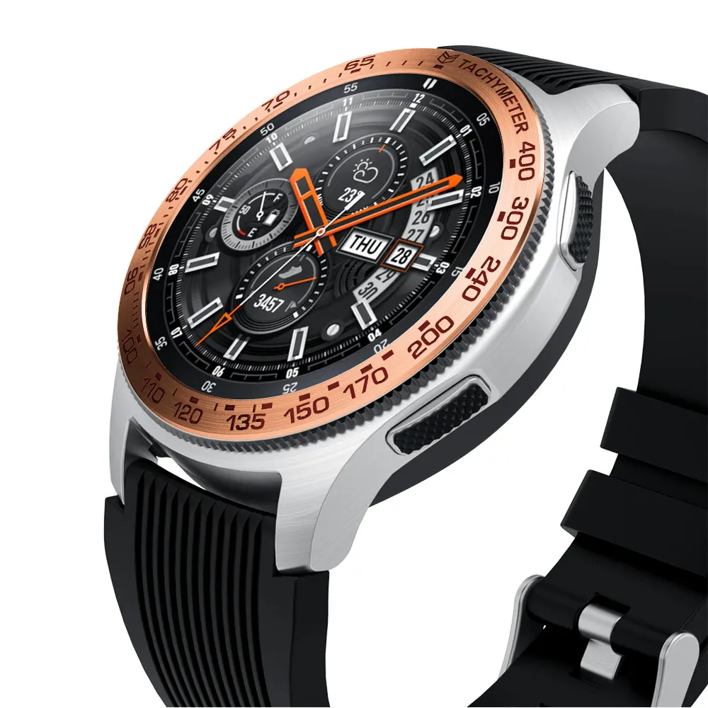 Смарт-чехол для часов samsung Galaxy watch 46 мм/42 мм/gear s3 frontier ободок кольцо клеющаяся крышка против царапин из нержавеющей стали