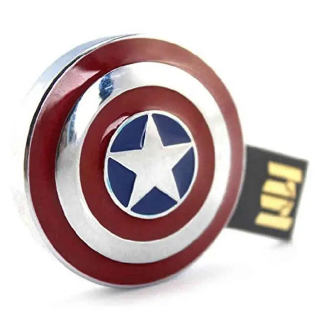 2016 новое поступление usb флеш-накопители captain america shield реальная емкость 64 ГБ 32 16 8 4 |