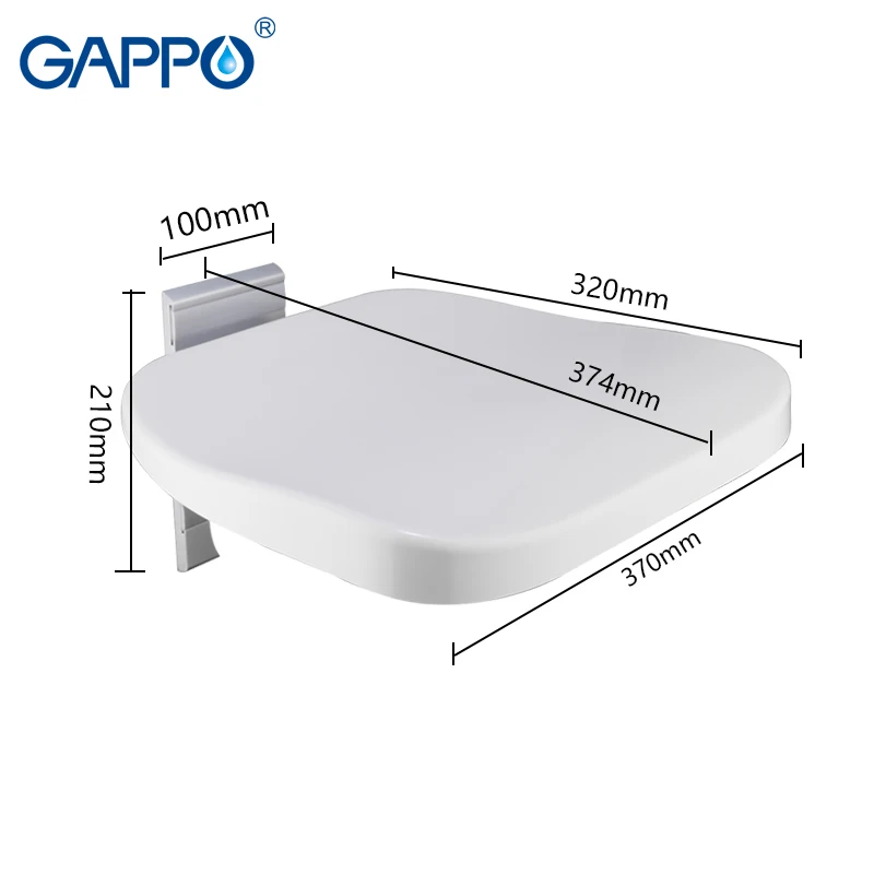 GAPPO, белое настенное сиденье для душа, складная скамейка для детского туалета, складные душевые стулья для ванной, табурет для душа, стул для ванной