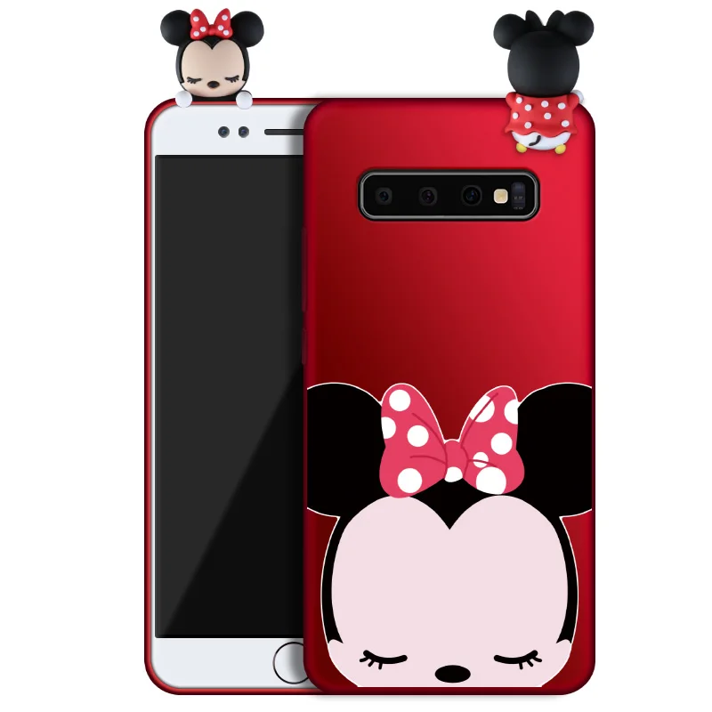 Чехол ALIVO для Samsung Galaxy S10 мультяшный 3D милый силиконовый чехол с Минни и Микки + Lite