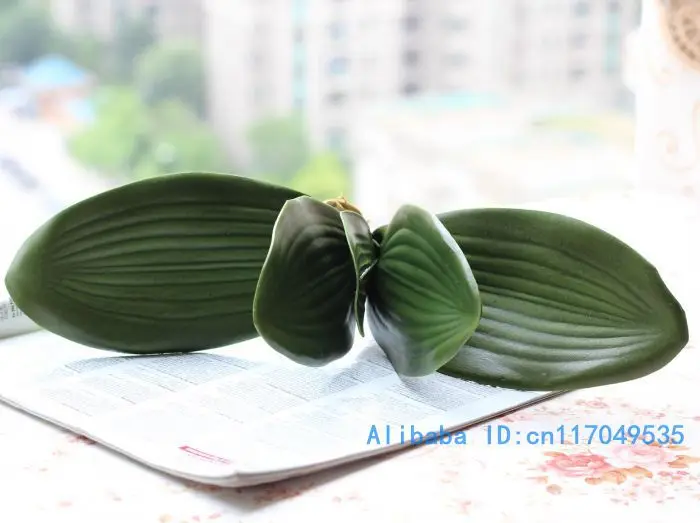 1 PCS Artificial Green butterfly orchid Leaf Plastic Flower Home Wedding Party Decoration F11 |