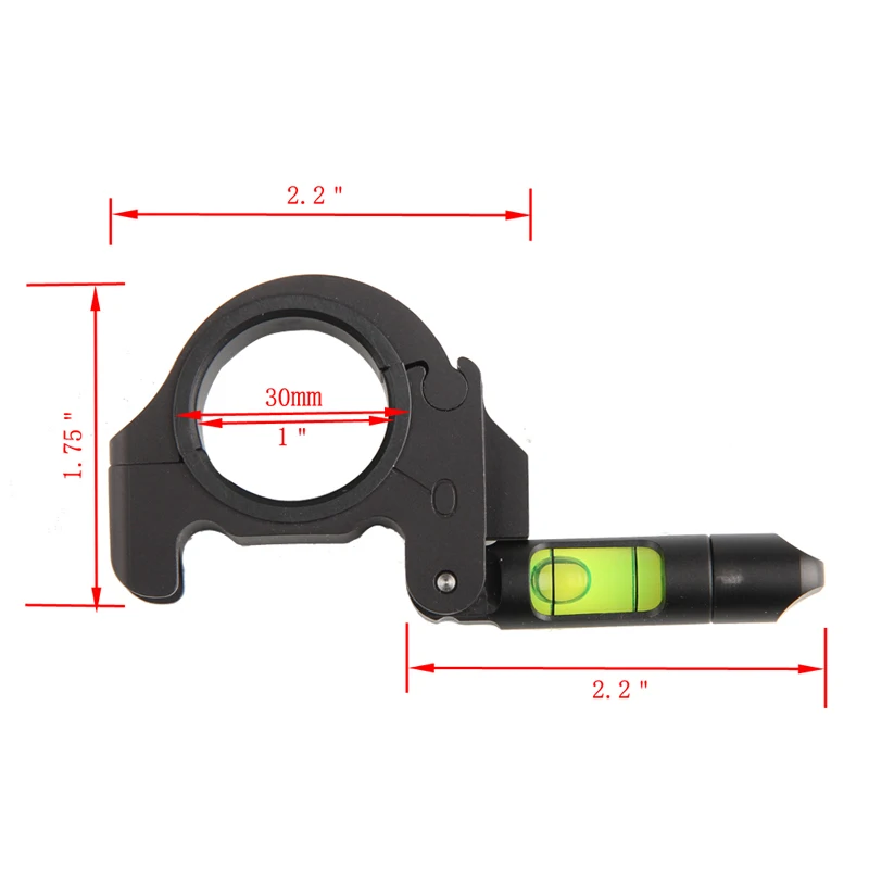 

Tactical Optics Rifle Scope Bubble Level 1 Inch 30MM Ring Foldable for Top or Side view Hunting Gun Accessories HT37-0033