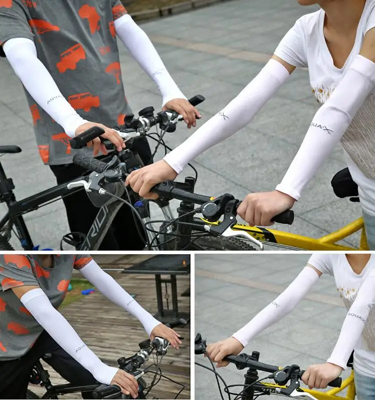 Длинные перчатки защита от солнца и УФ-излучения на руку из ледяного шёлка.