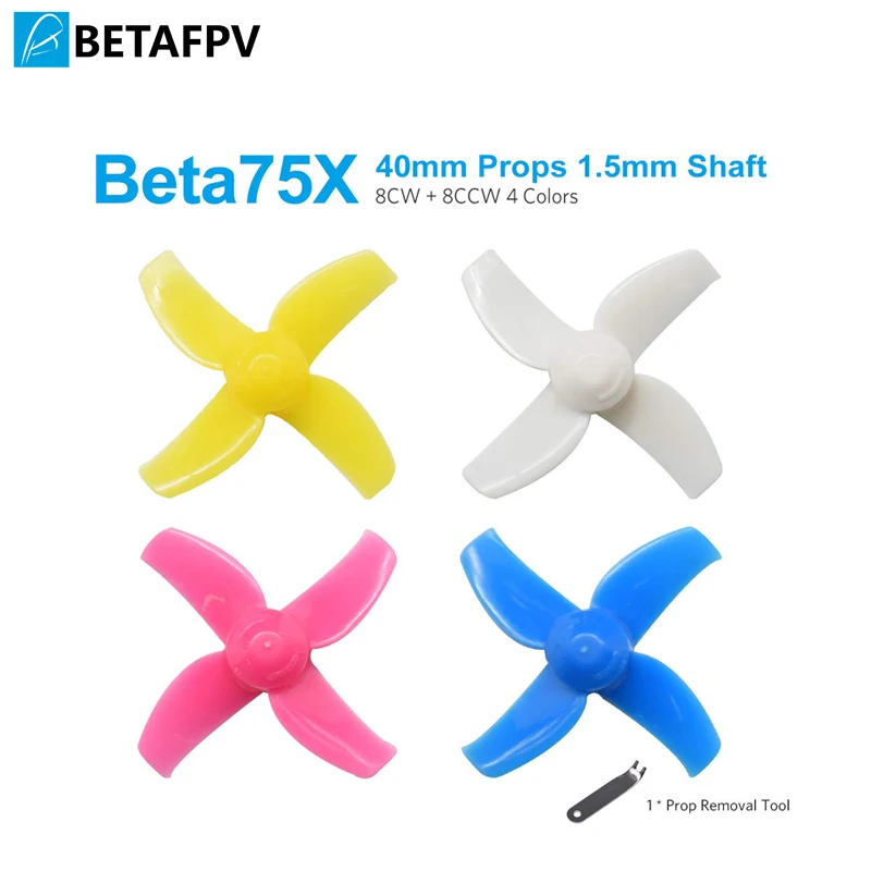 BETAFPV 16 шт 40 мм 4 Лопастной реквизит 1 5 вал пропеллеры для Beta75X 2S бесщеточный BNF FPV