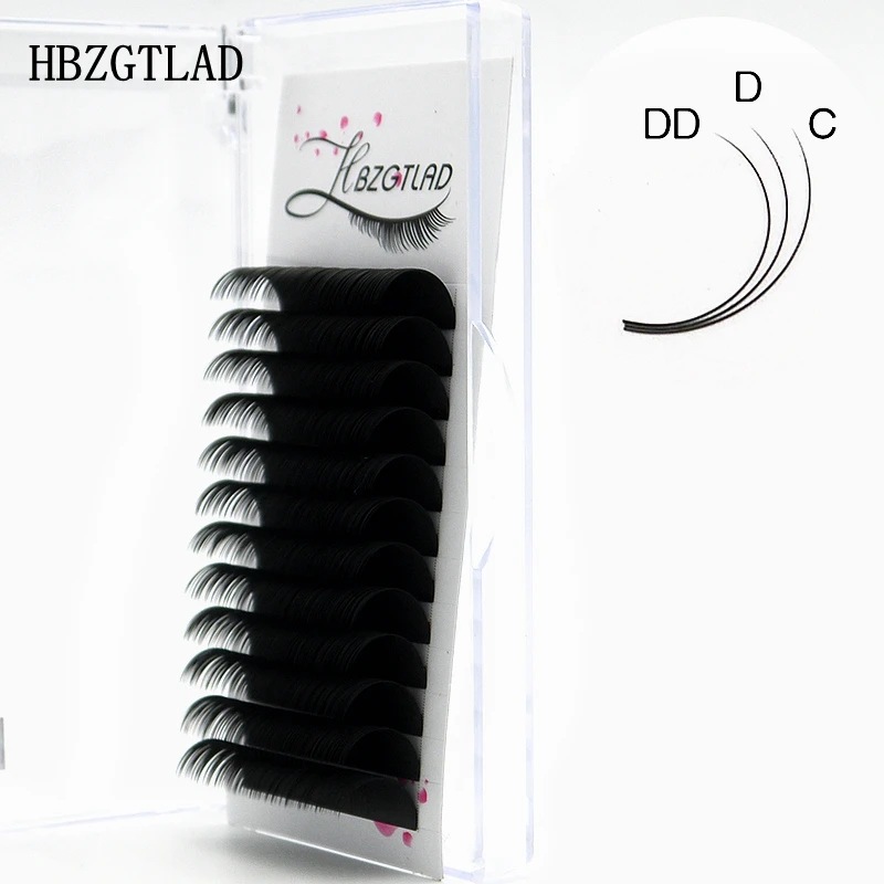 

HBZGTLAD new C/D/DD 16-20mm Faux mink individual eyelash lashes maquiagem cilios for professionals soft mink eyelash extension