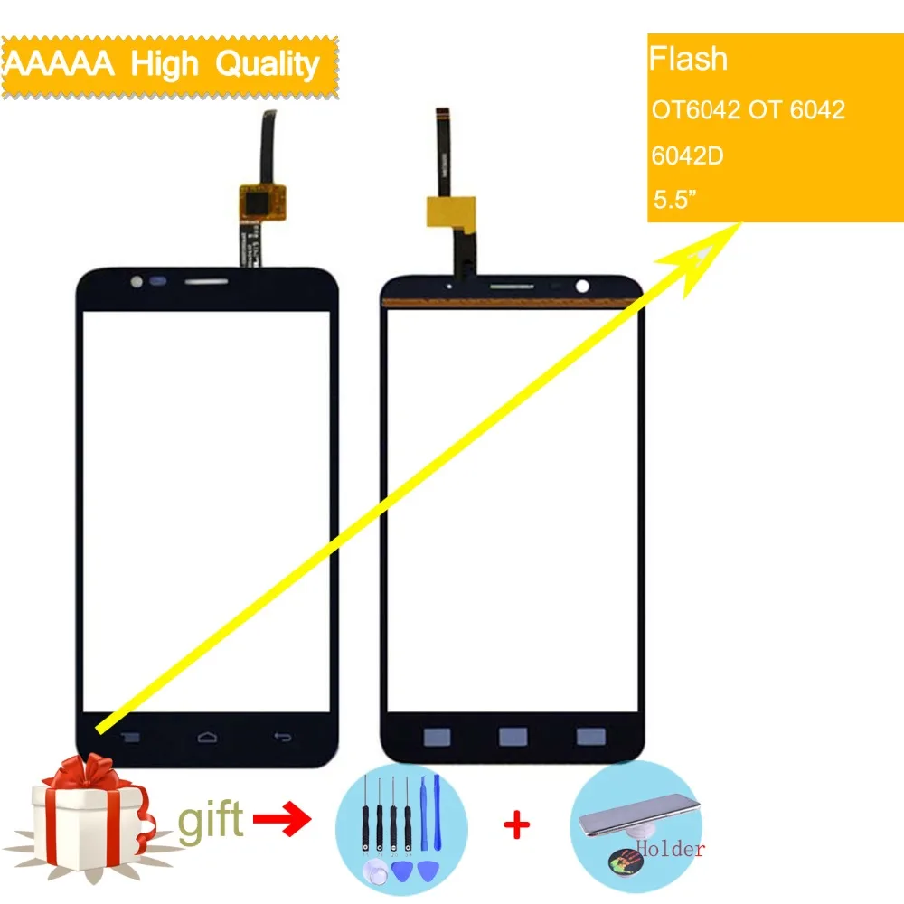 

Для Alcatel One Touch Flash OT6042 OT 6042 6042D сенсорный экран Сенсорная панель Датчик дигитайзер Переднее внешнее стекло сенсорный экран без ЖК-дисплея