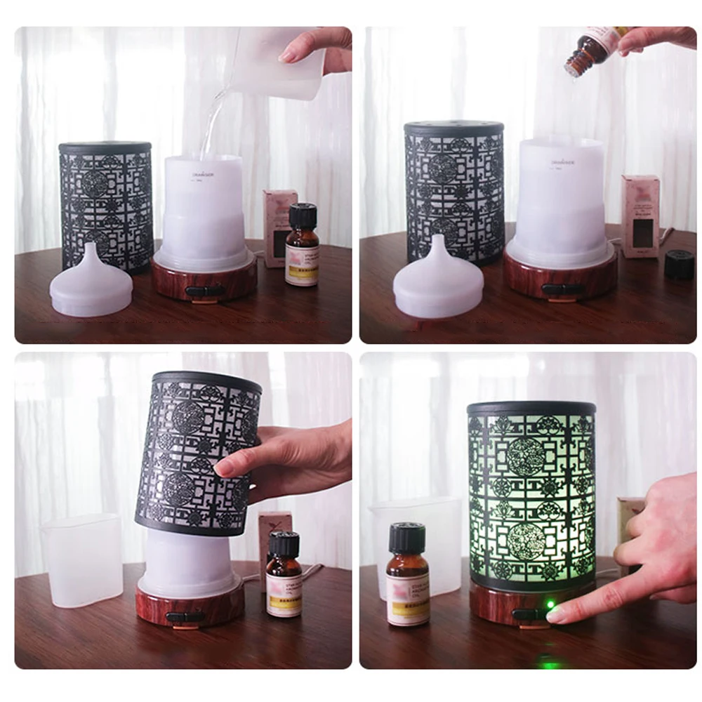 100 мл увлажнитель воздуха Металл эфирное масло Арома диффузор холодный туман