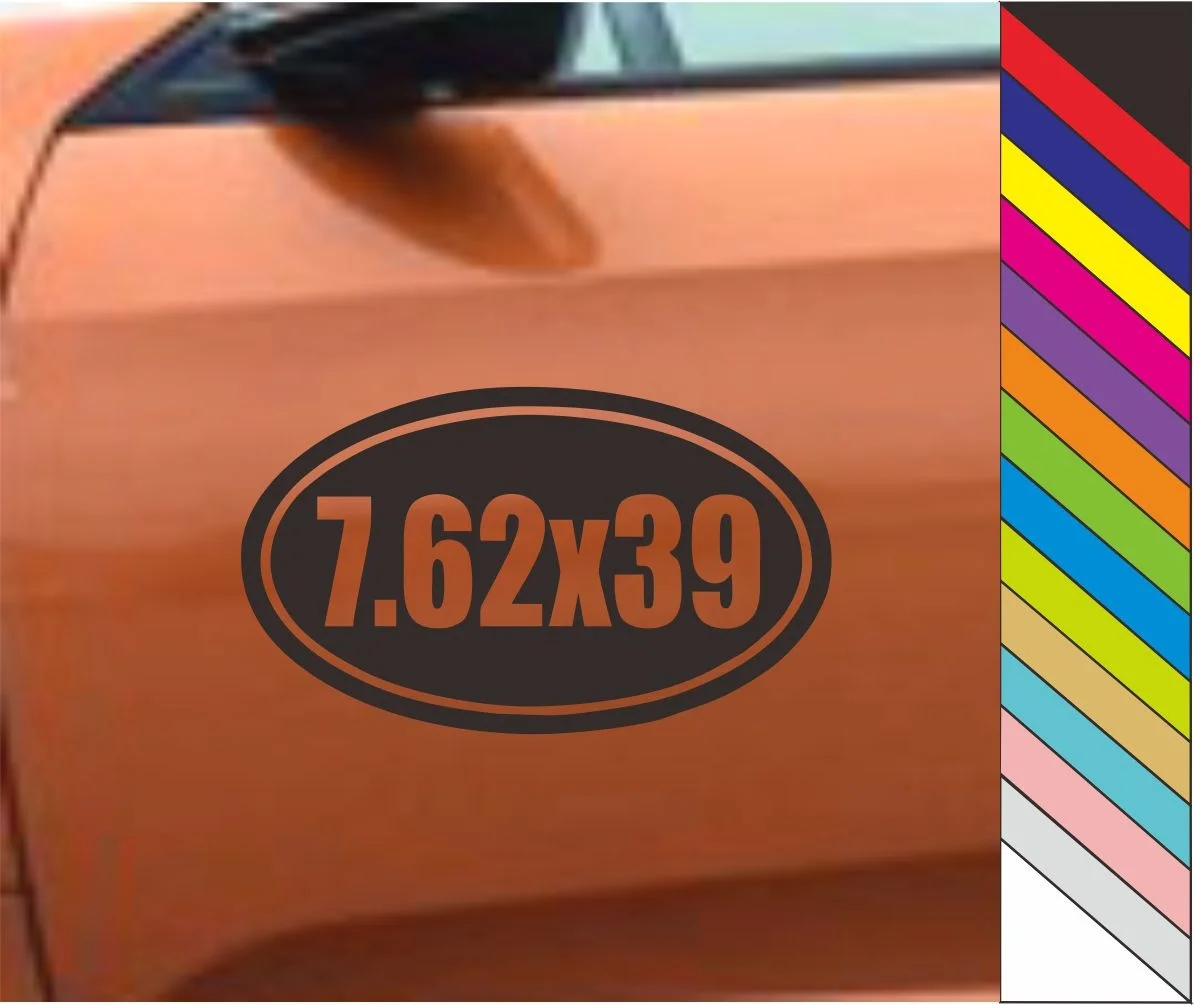 

7.62X39 Vinyl window Stickers Decal Sticker toy Styling Auto Window Waterproof 15x9cm