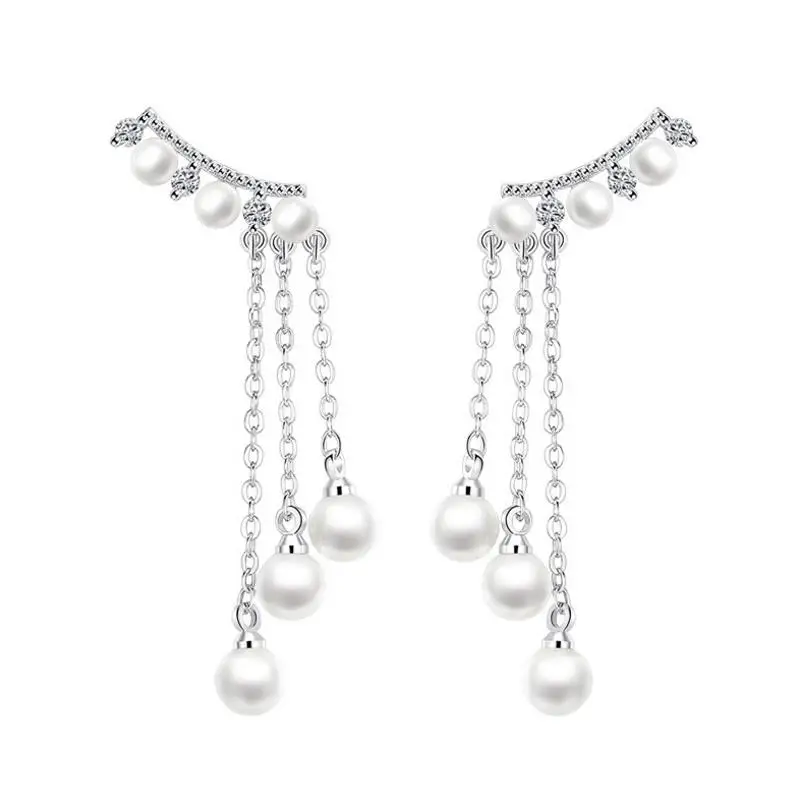 Infery Новое поступление модные серьги подвески с жемчугом для женщин 925 серебро