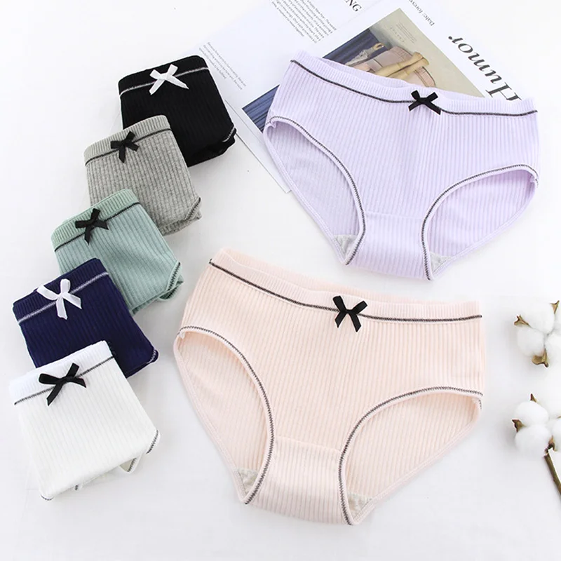 1 шт. трусики для женщин хлопковое нижнее белье с принтом Дамское трусы девочек