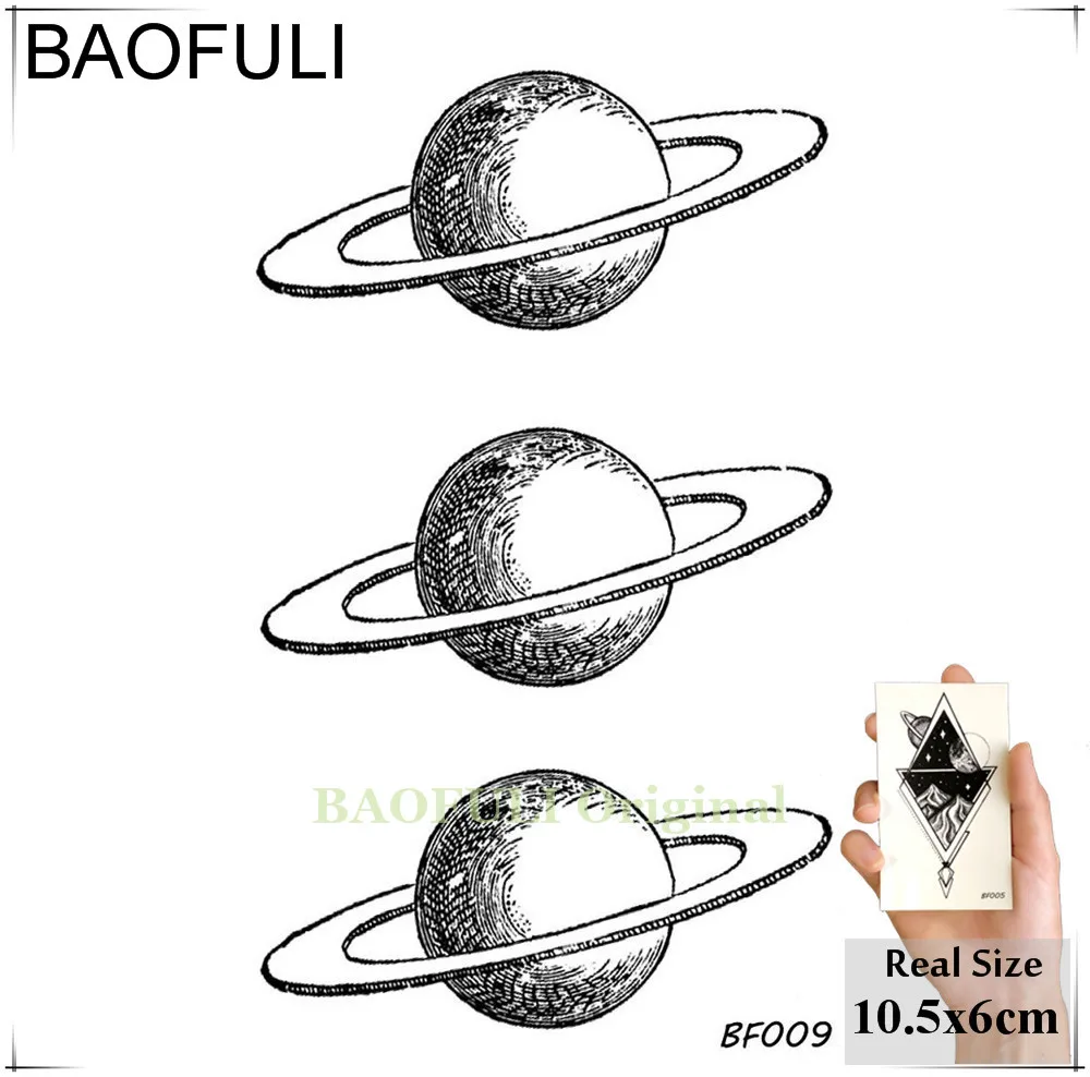 Татуировка BAOFULI мужской боди арт временная Вселенная Black Hill Star Tatoos для мальчиков