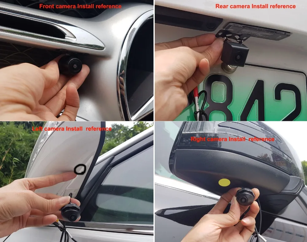 Система парковки SZDALOS 3D HD 360 с функцией распознавания птиц 4 канальный