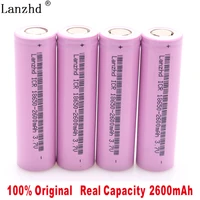 4pcs 18650 battery wholesale 100 authentic icr18650 26f li ion 3 7v 2600mah 18650 3 7v li ion rechargeable batteries