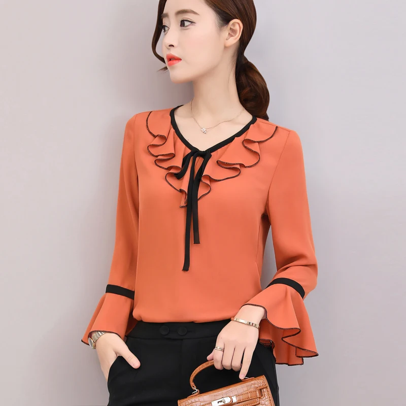 Рубашка женская весенне-летняя с рукавами-фонариками | Женская одежда