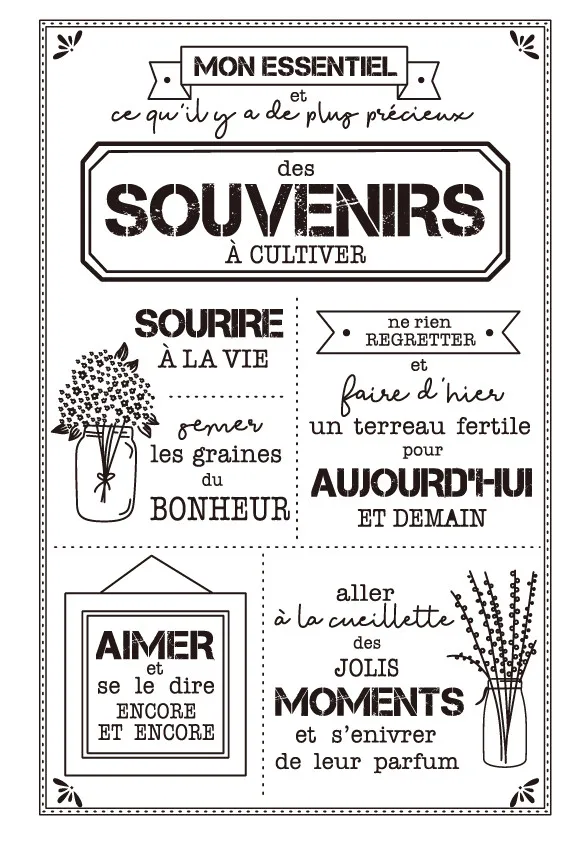 Французские прозрачные штампы для скрапбукинга/изготовления