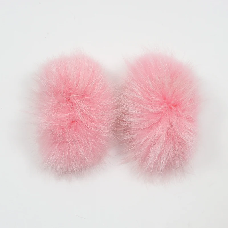 pink raccoon fur OFTBUY натуральный мех с манжетами, большой натуральный мех енота, Лисий мех, зимняя Новинка - Цвет: pink raccoon fur