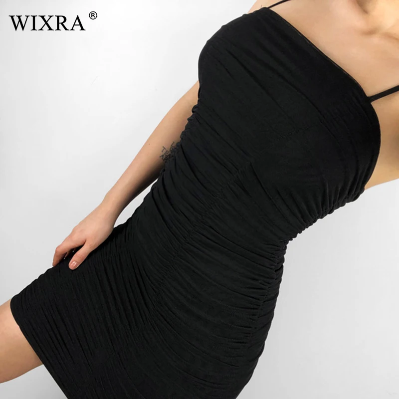 Женское платье мини Wixra облегающее Клубное на тонких бретельках лето 2019|Женские