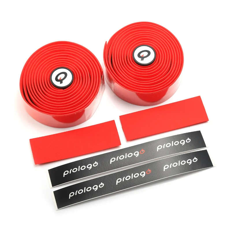prologo bicycle handlebar tape GEL cycling road bike handlebar tape cork straps end accessories ultralight 68g 300cm comfortable - Цвет: Red