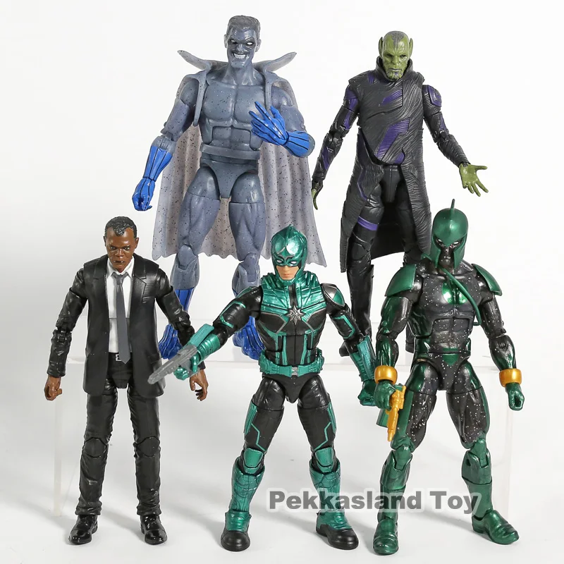 bag Marvel Подлинная капитан Skrulls Ник Фьюри Starforce ПВХ Действие фигурная Смола Коллекция Модель игрушки подарки 5 шт./компл - Цвет: bag