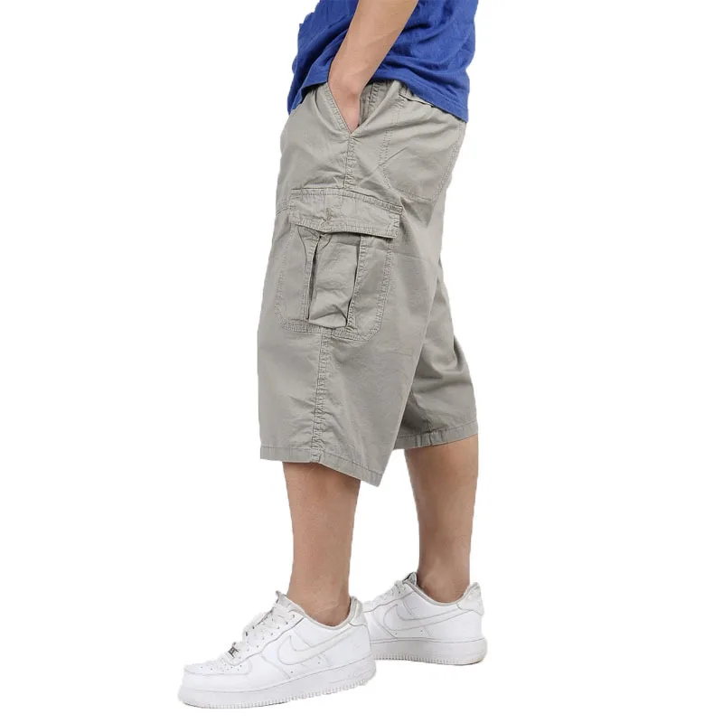 Plus Size 3XL 4XL 5XL 6XL Men's Loose Style Summer Dress Solid Color Shorts Fashion Big for Man 46 | Мужская одежда
