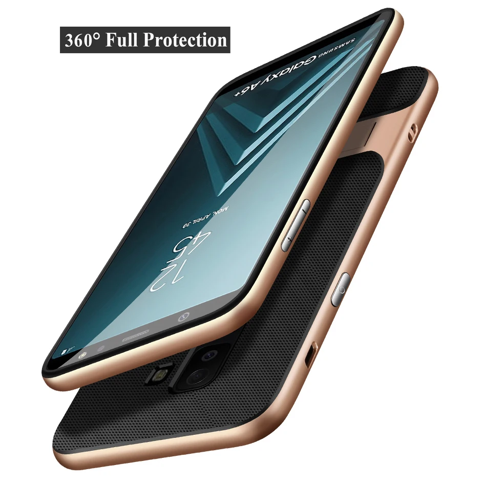 Для samsung Galaxy A6 чехол Galaxy A6 Plus чехол для телефона A6+ противоударный Жесткий Бампер Мягкий силиконовый гибридный защитный чехол