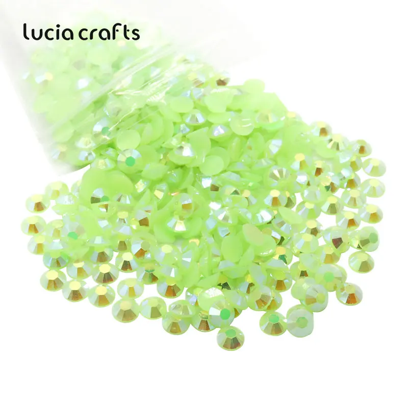 Lucia crafts 500 шт 5 мм Разноцветные AB плоские с оборота полимерные Стразы DIY мобильный телефон дизайн ногтей G0308