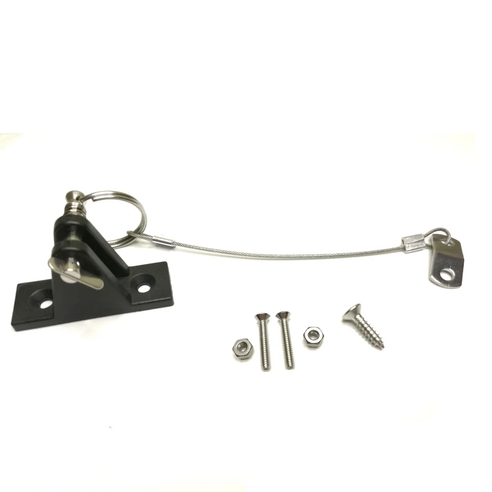 

Kayak Anchor Quick Release System Nylon Deck Hinge with Stainless Pin Lanyard for Kayak Slide Rail Anchor Marine Boat Bimini Top
