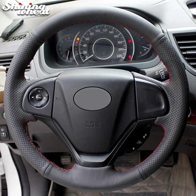 

Чехол на руль для Honda CRV 2012 -2014, натуральная кожа, черный
