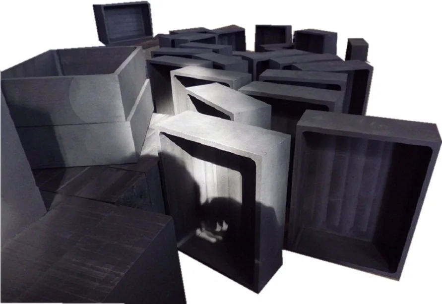 450*210*100 мм коробка из чистого графита с крышкой для спекания