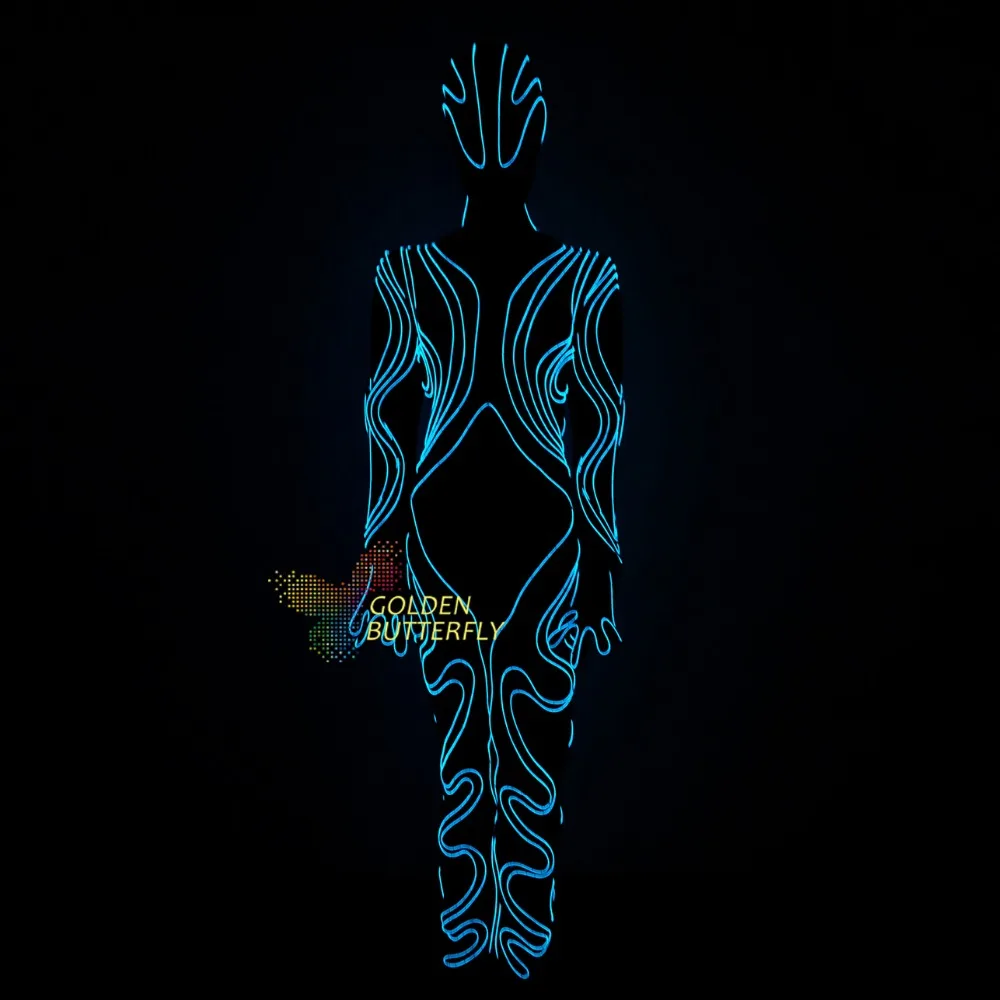

EL Clothes Glowing Many Styles Luminous Costumes Fashion Men LED Clothing Scintillation Talent Show Ballroom Dance Accessories
