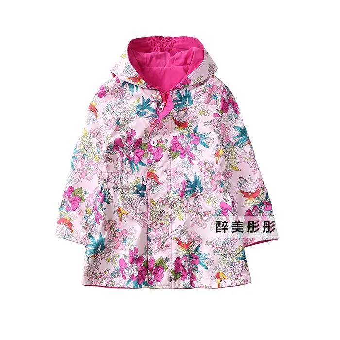 Пальто с розами для девочек сезон весна-осень куртка плащ Размеры 4T и 55 | Детская