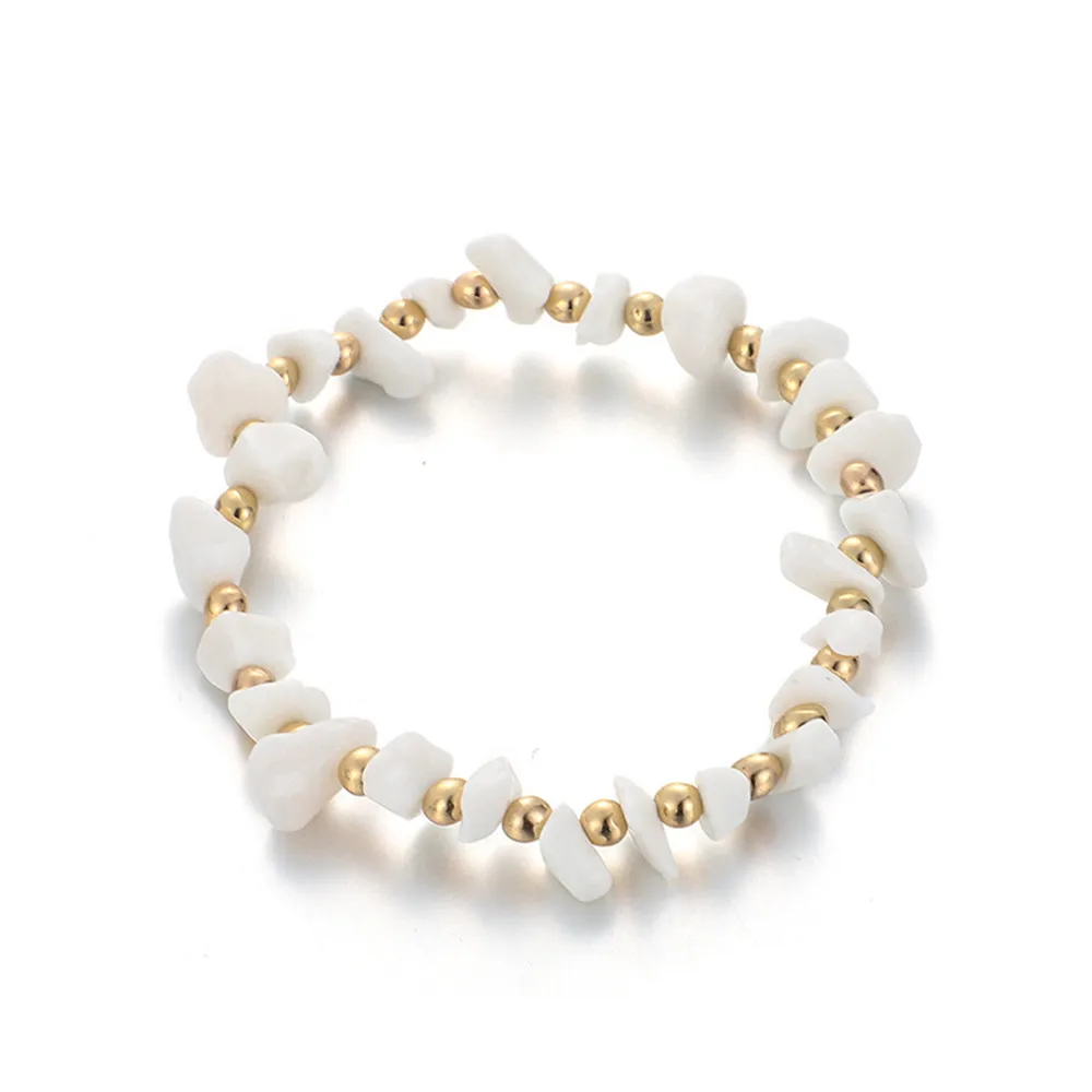 Женский браслет на щиколотке MLING Богемский Браслет с натуральным камнем и