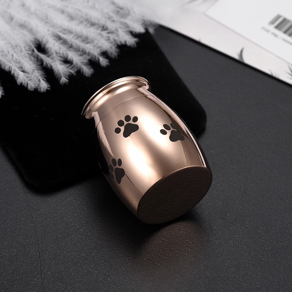 Pet Paw память Мини пепел урна Нержавеющая сталь кремационная Ювелирная для прах