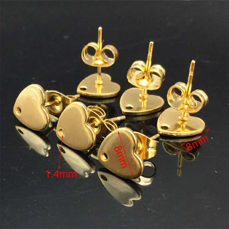 100 шт./лот компоненты для ювелирных изделий фурнитура золотого цвета висячие