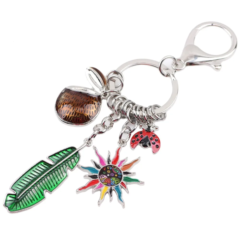 Брелок в виде цветка от солнца Bonsny брелок из сплава с тропическим кокосовым