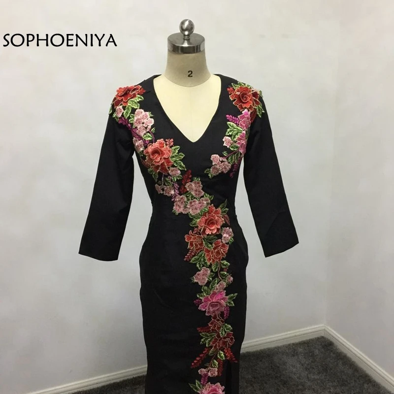 Новое поступление вечернее платье с V-образным вырезом и длинным рукавом 2021