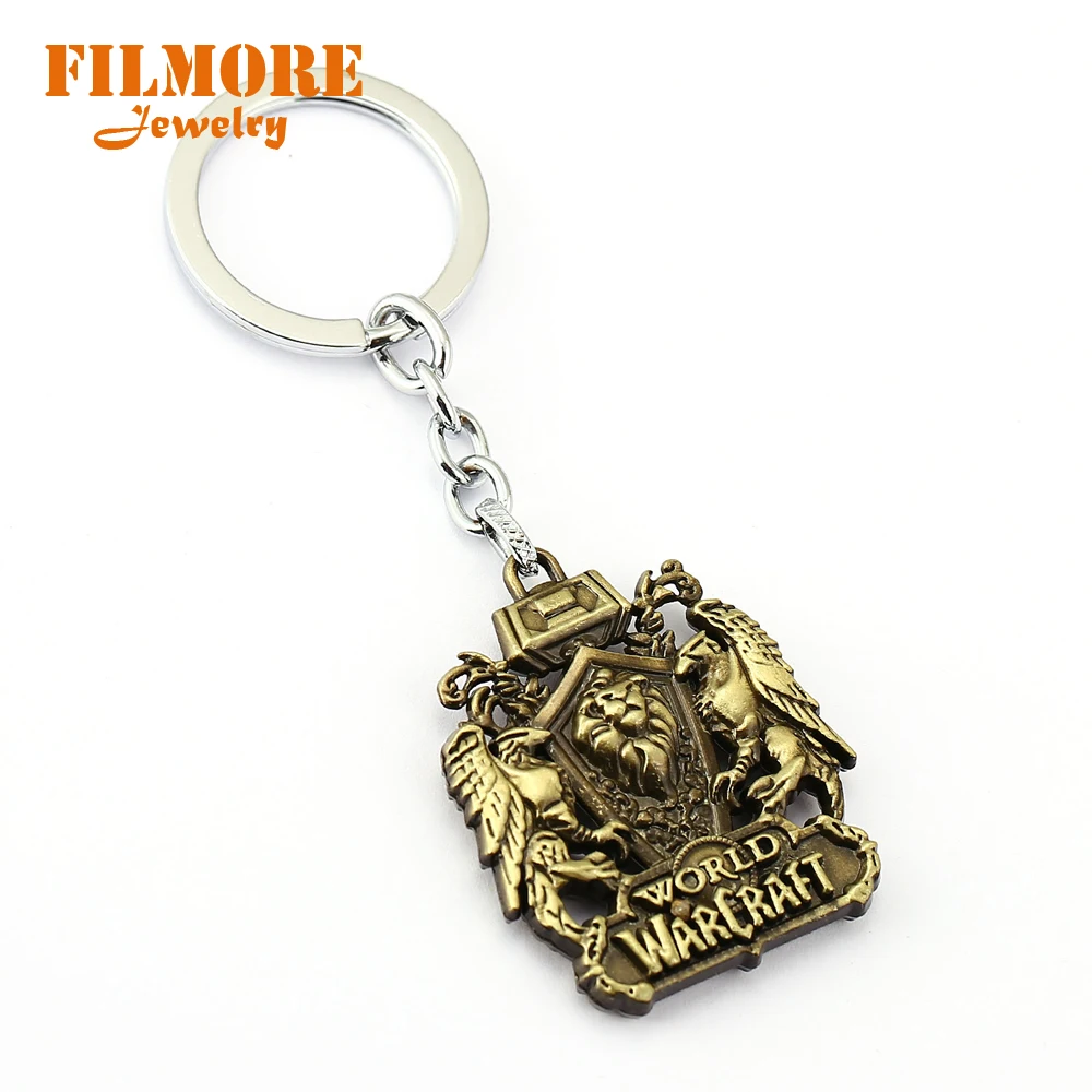 8 Винтажные Ювелирные изделия Warcraft брелок с рисунком из игры Alliance Tribe orde металлический 3D знак амулет-подвеска chaviro сувенир - Цвет: 8
