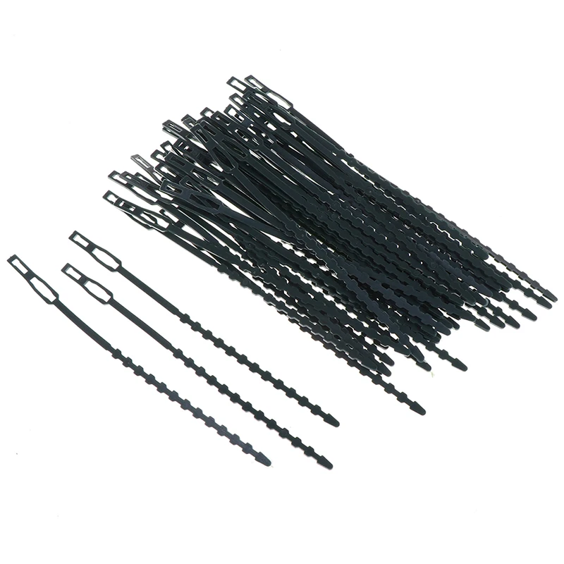50 шт. регулируемые пластиковые кабельные стяжки для растений|Детские лотки и