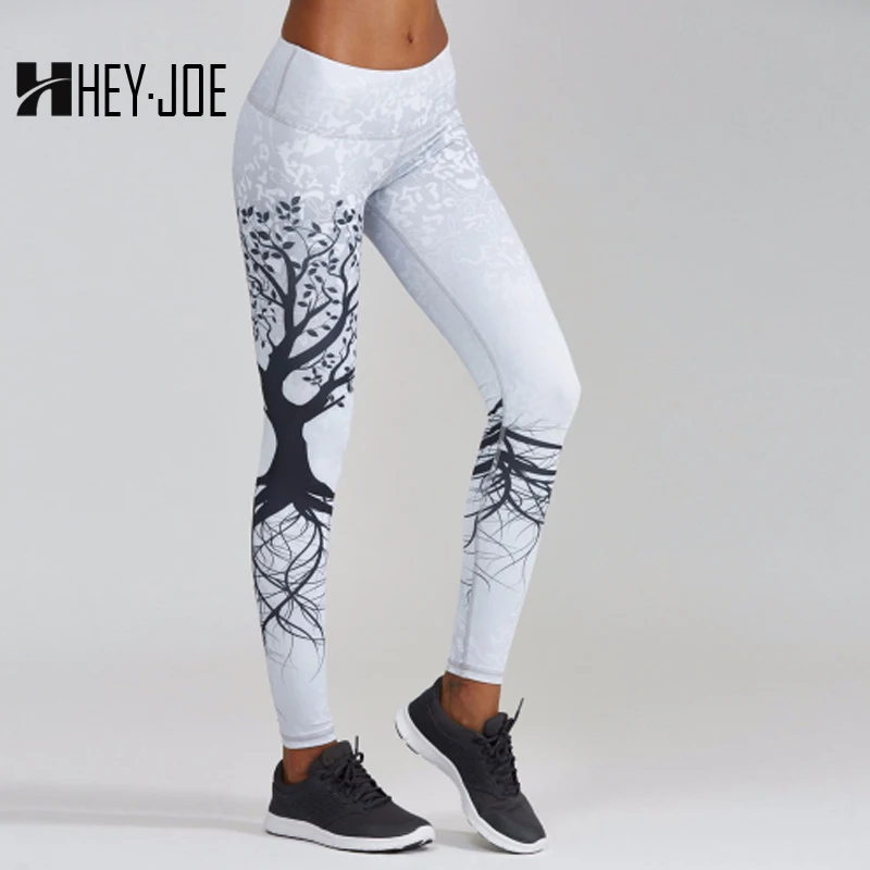 HEYJOE леггинсы для фитнеса новые модные с принтом женские Пуш-Ап высокой талией 3D