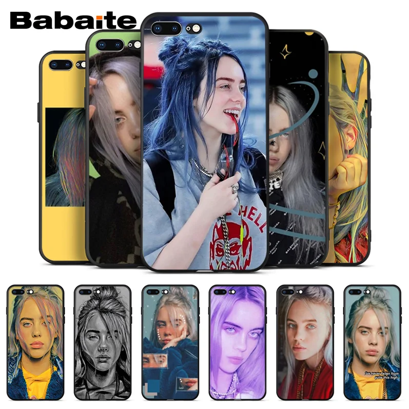 Babaite Billie Eilish с рисунком Чехлы для мобильных телефонов Чехол для iPhone 11 pro max 8 7 6 6S Plus 5 5S SE XR X XS MAX чехол