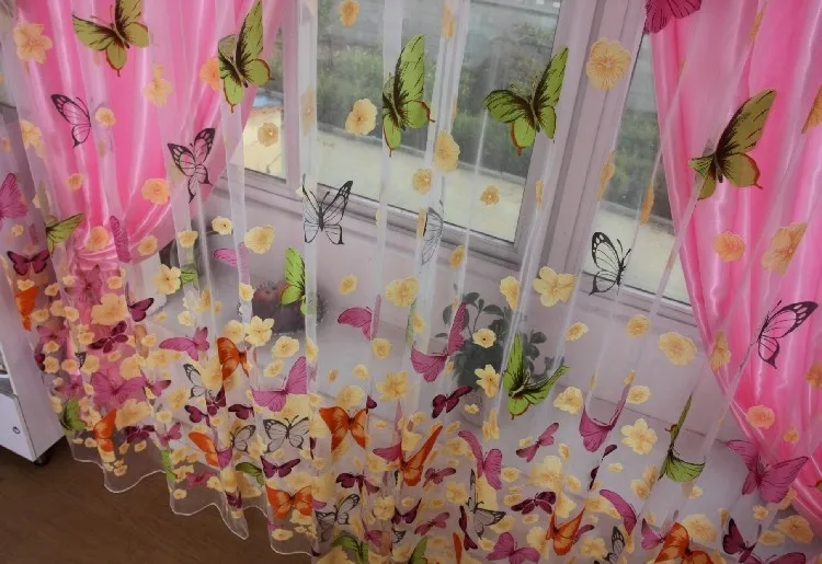 Занавеска для душа в виде бабочки пряжа тюлевые шторы гостиной зеркальная