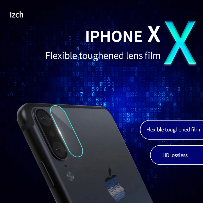2 шт./лот прозрачная защитная пленка для объектива камеры iPhone X 10 закаленное