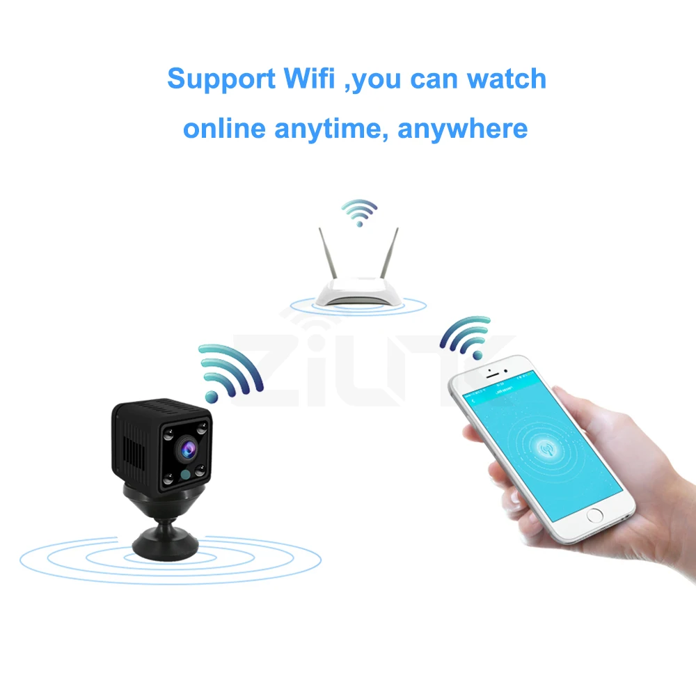 Мини Wi-Fi камера 1080P HD Беспроводная ip-камера безопасности домашняя Встроенная батарея ночное видение петля видео рекордер мини видеокамера
