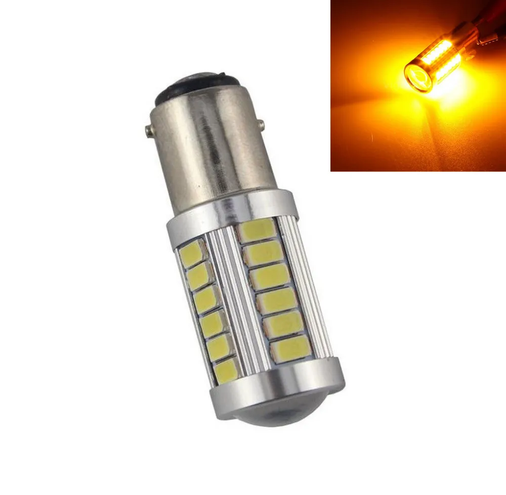 Янтарный Желтый Оранжевый 1157 BAY15D P21/5W 33 5730 33SMD светодиодный стоп сигнал поворота